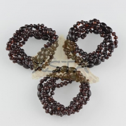 Teething bracelet baroque dark cherry polished Teething bracelet baroque dark cherry polished